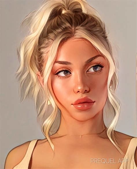A Digital Painting Of A Woman With Blonde Hair