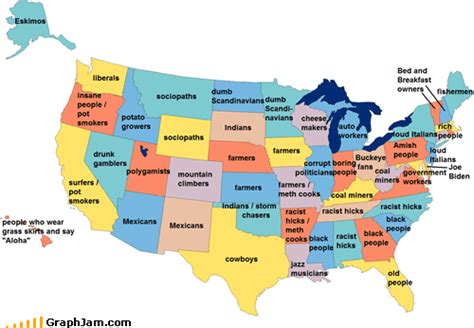 Stereotypes Of The United States Graphjam Funny Graphs