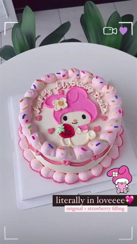 My Melody Cake 🌸 Sanrio Hello Kitty Cake Cool Birthday Cakes Cute