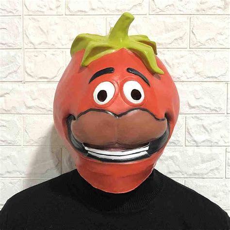 Zgws Halloween Tomato Mask Head Set Makeup Ball Cute Tomato Headdress