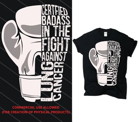 certified badass in the fight against lung cancer lung etsy