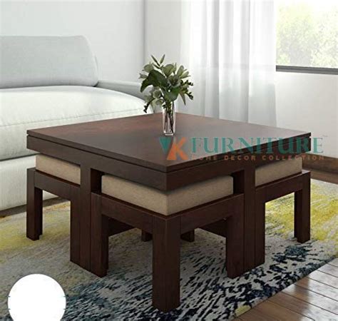Buy Vk Furniture Sheesham Wood Square Coffee Table For Living Room