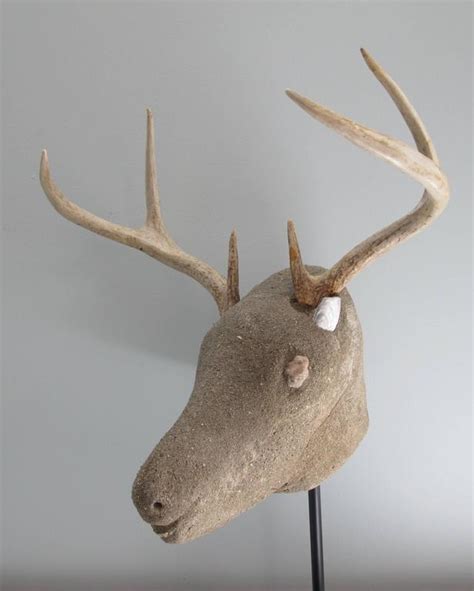 Folk Art Deer Head At 1stdibs