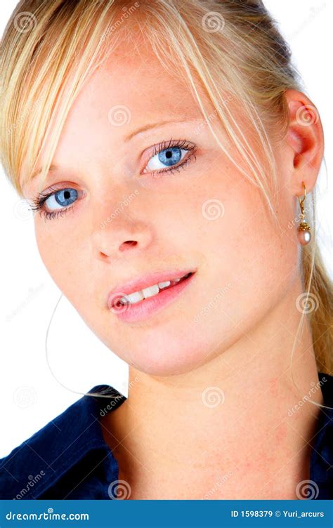 Blonde Hair And Blue Eyes Stock Image Image Of Gorgeous 1598379