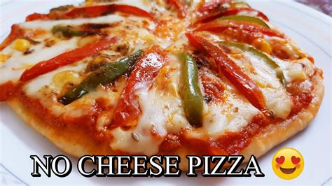 Pizza Without Cheese 😍 No Yeast No Oven Recipe Youtube