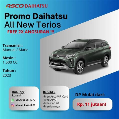 Daihatsu All New Terios Tdp Jutaan Free X Angsuran Mobil Motor