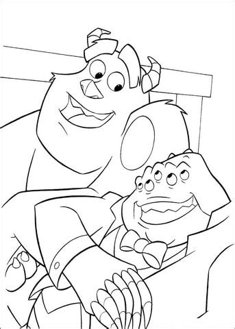 Sulley And Henry J Waternoose III Coloring Page Free Printable