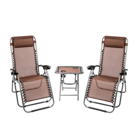 4.3 out of 5 stars 1,601. 2pcs Zero Gravity Lounge Chairs One Cup Holder Table Outdoor Yard Beach Pool Adjustable Lounge ...