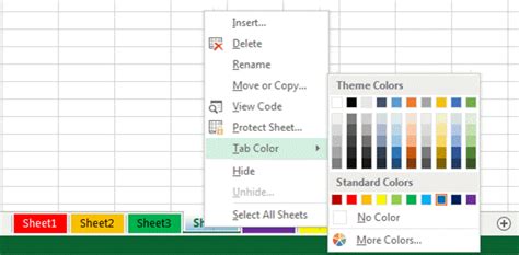 Excelmadeeasy Can I Change The Color Of The Worksheet Tabs In My