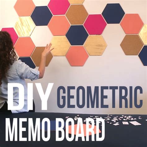 Diy Geometric Memo Board Easy Diy Crafts Pinterest