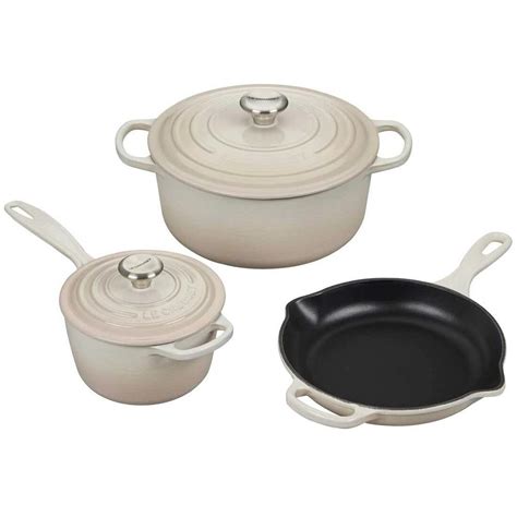 Le Creuset 5 Piece Enamelled Cast Iron Set Meringue Membership Rewards®