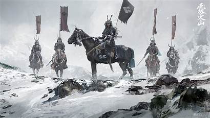Samurai Snow Winter Japan Warriors Warrior Riders