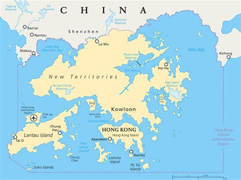 Hong Kong Map Of China Map