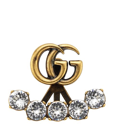 Gucci Gold Plated Double G Single Earring Harrods Uk