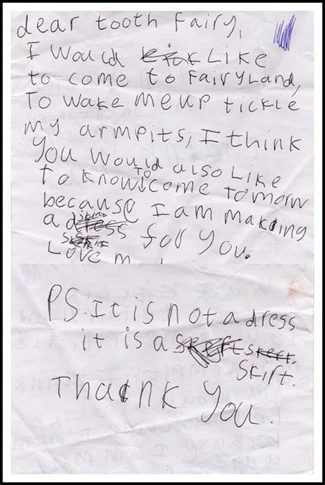 A Tooth Fairy Letter Wot So Funee