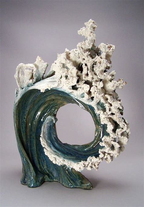 Ocean Waves Sculptures Sculpture Clay Pottery Sculpture Ceramic Art