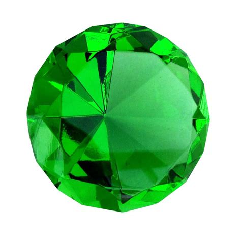 Dsp Giant Emerald Green Cut Glass Diamond Jewel Big 60mm Emerald