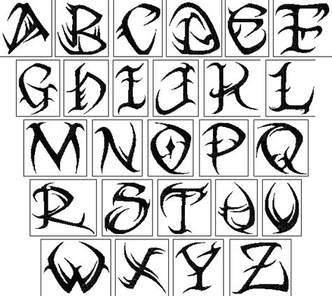 Tribal Letters Graffiti Alphabet Fonts Tattoo Fonts Alphabet Graffiti