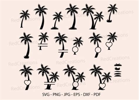 Palm Tree Svg Bundle Designs Graphics