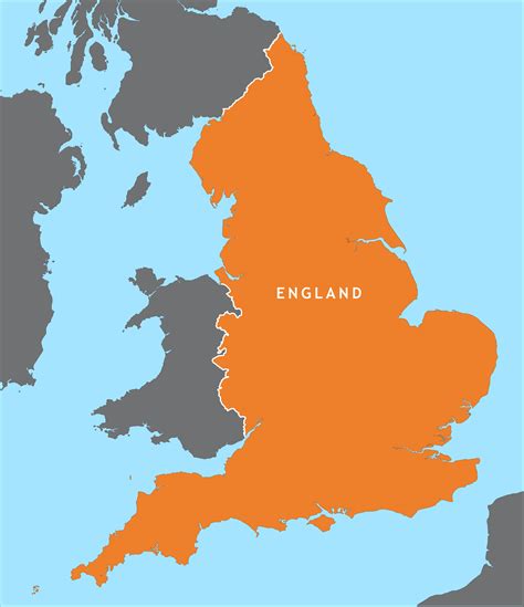 England Outline Map Royalty Free Editable Vector Map Maproom