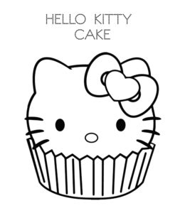 Hello Kitty Birthday Cake Coloring Pages - Instituto
