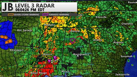 Tracking Tornadoes In The Deep South Live Radar Imagery From The Deep