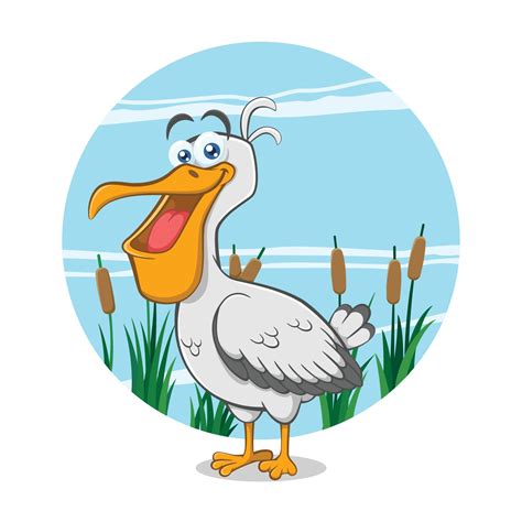 Cartoon Illustration Of Pelican Bird 3293907 Vector Art At Vecteezy