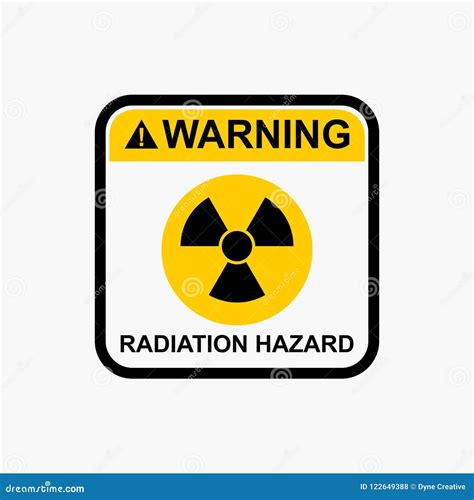 Radiation Hazard Icon Nuclear Warning Sign Vector Design Stock Vector