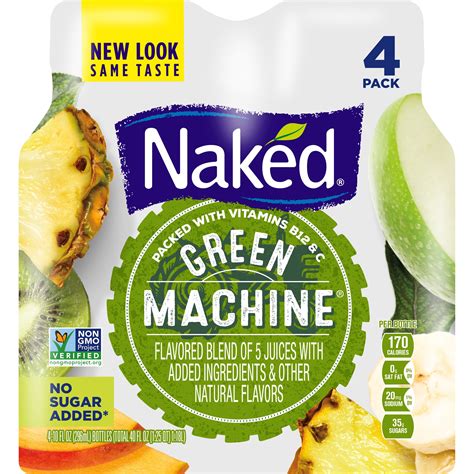 Naked Juice Boosted Smoothie Green Machine Oz Bottles Count Walmart Com