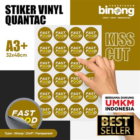 Jual Cetak Stiker Vinyl A Glosy Doff Transparant Print Kiss Cut Shopee Indonesia