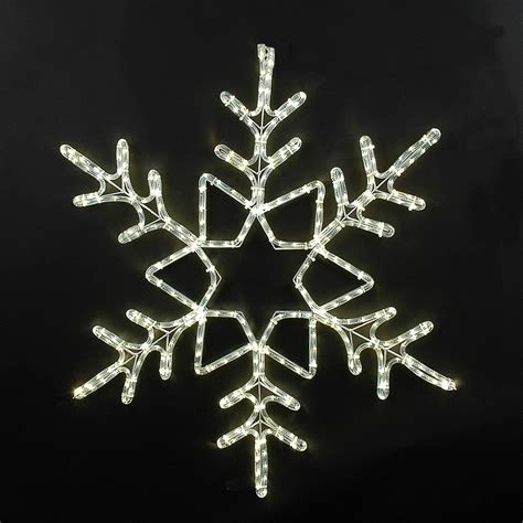 36 Deluxe Warm White Led Rope Light Snowflake Novelty Lights Inc