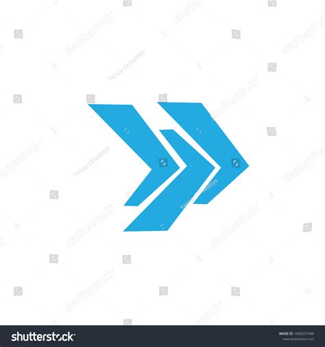 Blue Arrow Logo Vector Illustration Stock Vector Royalty Free