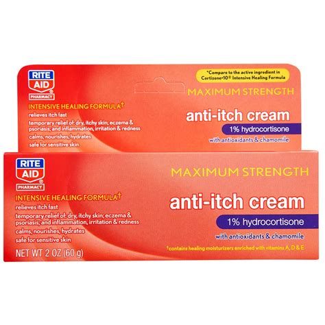 Buy Rite Aid Maximum Strength Anti Itch Hydrocortisone Cream 1 60 G