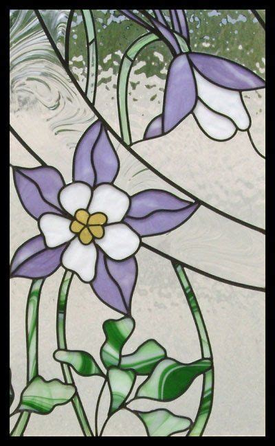 Columbine Flower Stained Glass Stained Glass Quilt Stained Glass Door Stained Glass Flowers