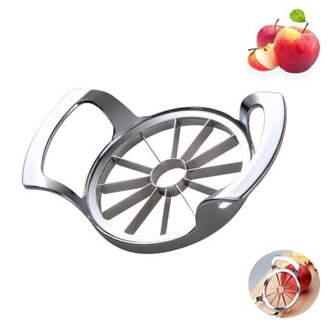 Apple Slicer Easy Grip Slicer Cutter Corer 8 Stainless Steel Blades