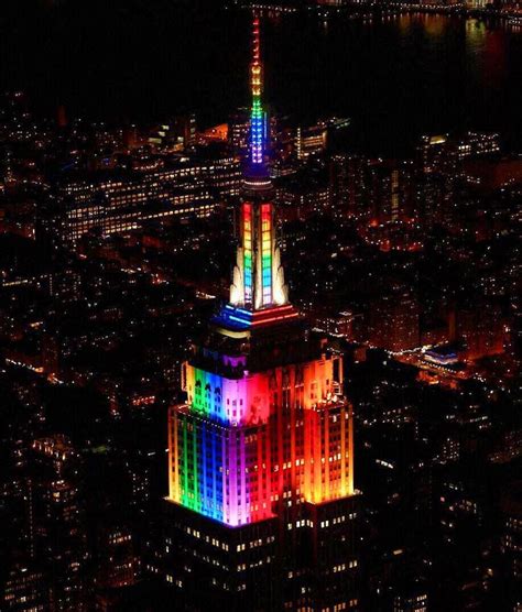 The Empire State Building Lit Up For Pride 2014 Empire State Empire