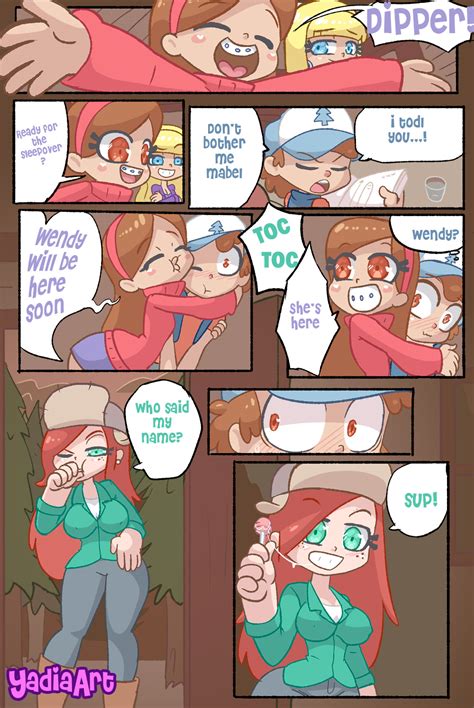 Sleepover Gravity Falls Yadiaart Porn Cartoon Comics