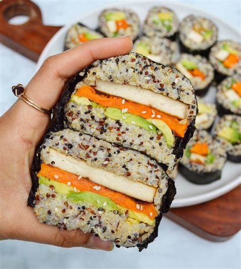 Cauliflower Rice And Quinoa Sushi Sushi Rice Quinoa Sushi Vegan Recipes