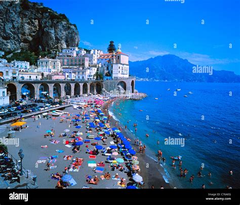Atrani Beach Amalfi Coast Campania Italy Stock Photo Alamy