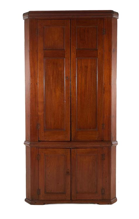 Lot Federal Walnut Corner Cabinet