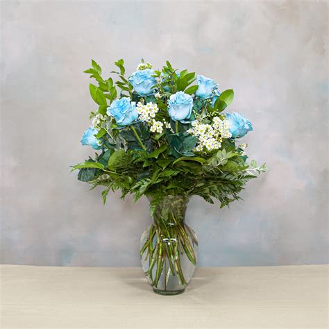 Pearl Light Blue Roses Sf 334 In Claremont Ca Sherwood Florist