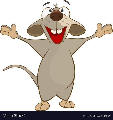 Cute Rat Cartoon Character Royalty Free Vector Image