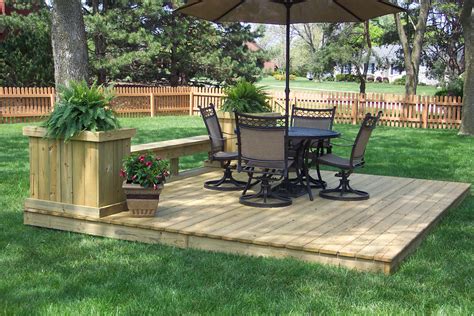 Curbside pickup · savings spotlights · everyday low prices Elevated Patio Backyard Wooden Ground Level Deck Plans ...