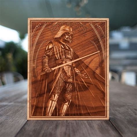 Starwarsdarthvader01 Laser Engraving Laser Art Wood Carving Art