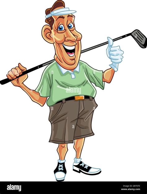 Golfer Man Cartoon Vector Illustration Stock Vector Image And Art Alamy