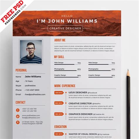Creative Resume Templates Free Download Psd