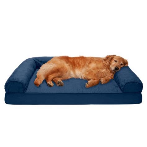 Furhaven Quilted Full Support Sofa Dog Bedjumbo Navy Jumbo Kroger