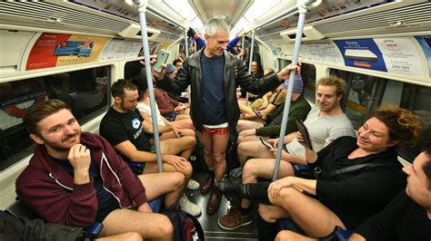 Londoners Fail To Ignore Half Naked Travellers During No Trousers Tube Ride Itv News