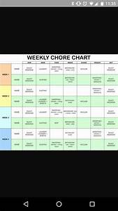 Married Couple Chore Chart Organize My Home Pinterest
