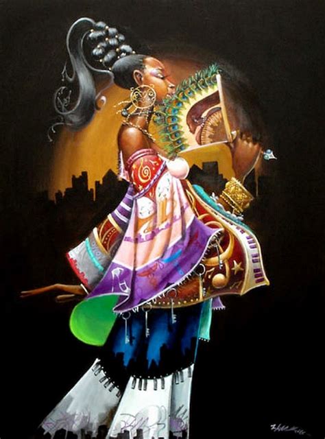 Pintura Moderna y Fotografía Artística PINTURAS DE NEGRAS AFRICANAS
